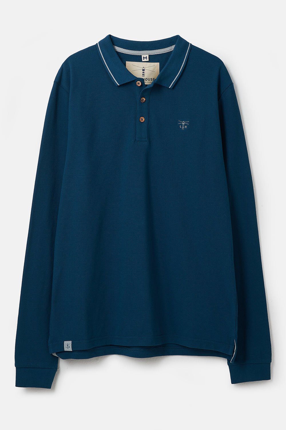 Pier Long Sleeve Polo - Blue Steel - Lighthouse
