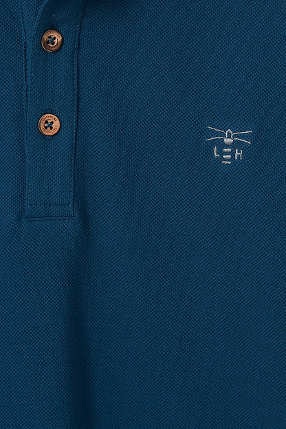 Pier Long Sleeve Polo - Blue Steel - Lighthouse