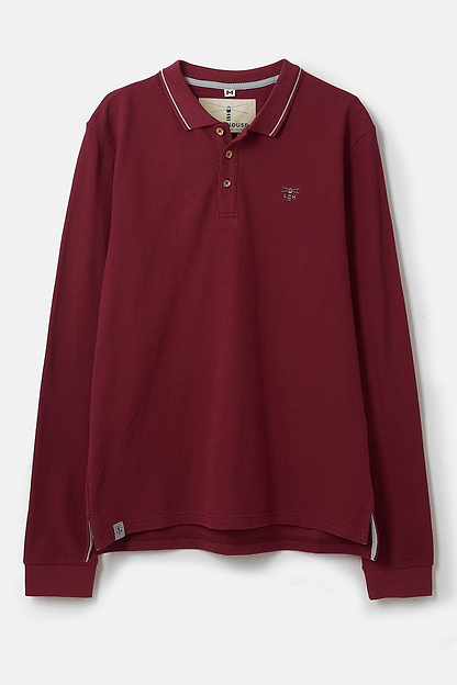 Pier Long Sleeve Polo - Bordeaux - Lighthouse