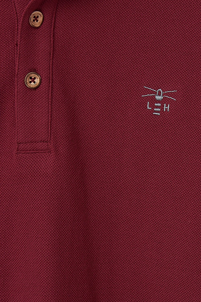 Pier Long Sleeve Polo - Bordeaux - Lighthouse