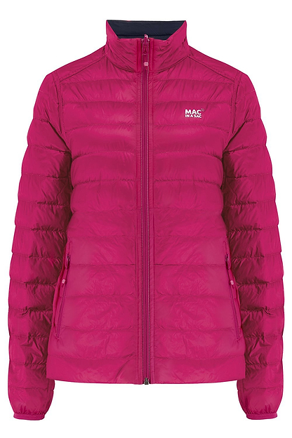 Polar II Womens Down Jacket - Fuchsia Navy-Mac in a Sac