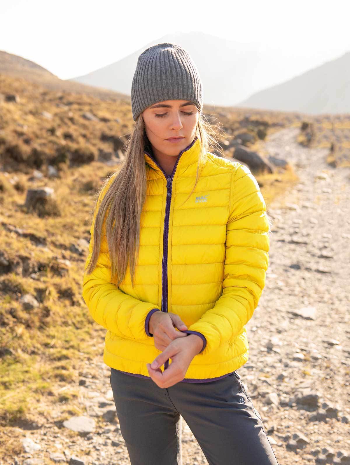 Polar II Womens Down Jacket - Yellow Grape-Mac in a Sac