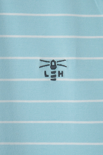 Seashore Long Sleeved Top - Pale Blue-Lighthouse