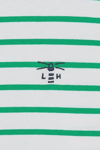 Seashore Long Sleeved Top - Seagrass Stripe-Lighthouse