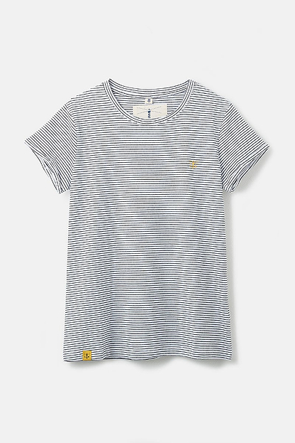 Seashore T Shirt - Cloud Midnight Stripe - Lighthouse