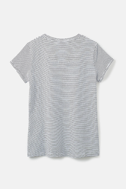 Seashore T Shirt - Cloud Midnight Stripe - Lighthouse