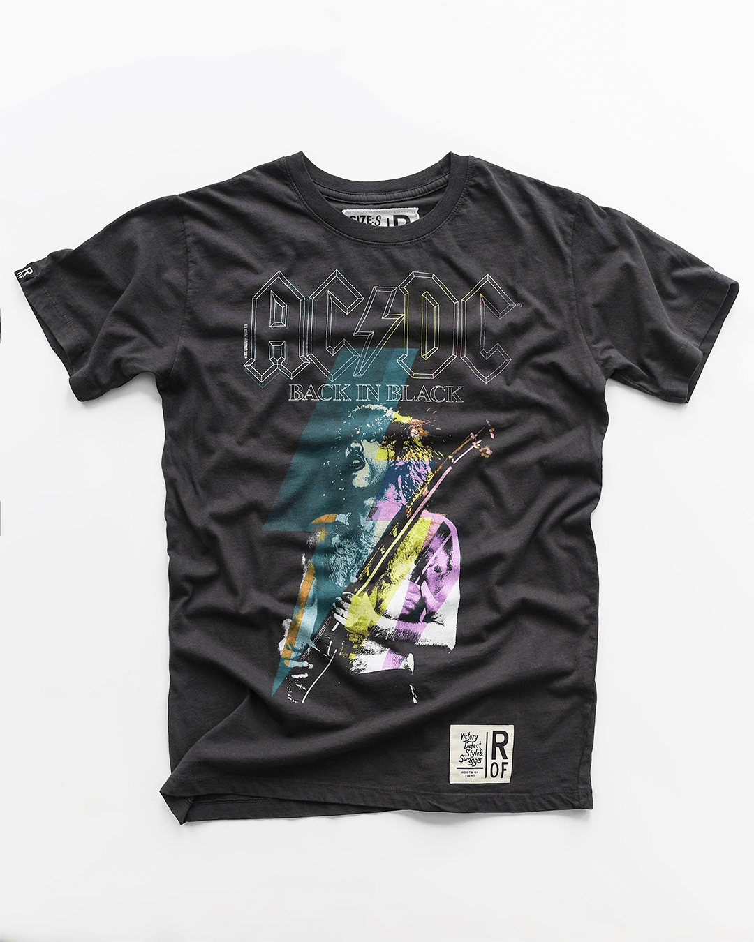 AC/DC Back In Black Black Tee - Roots of Fight Canada