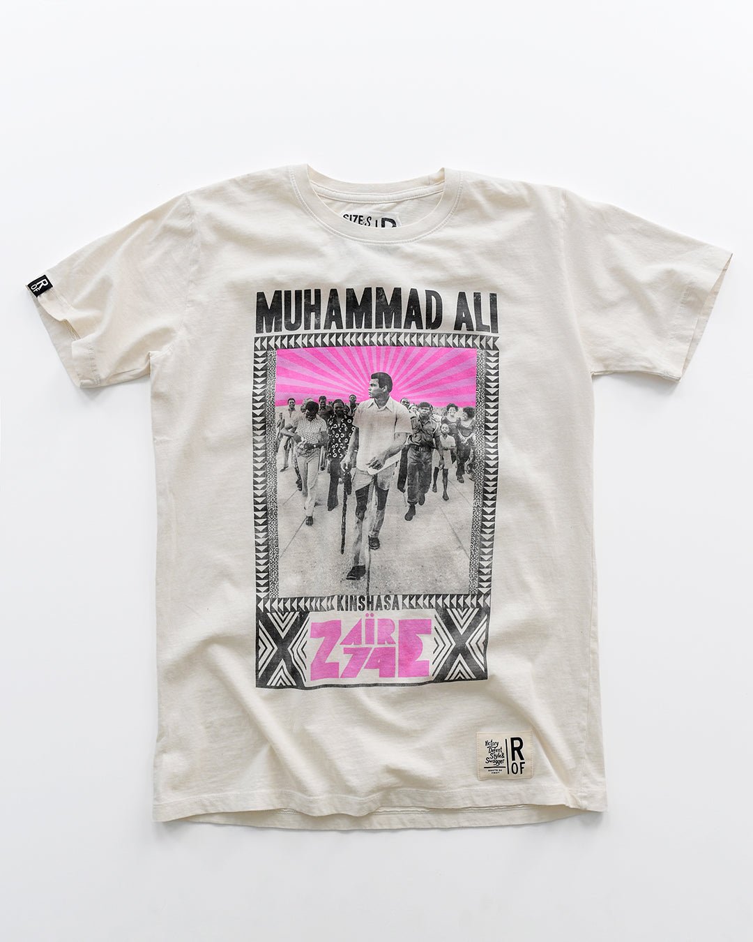 Ali Kinshasa Zaire '74 White Tee - Roots of Fight Canada