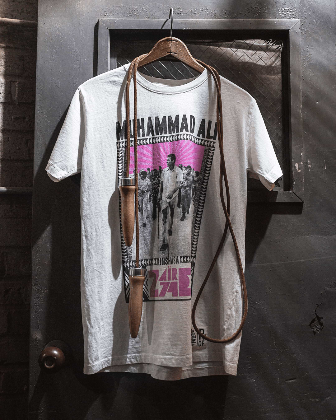 Ali Kinshasa Zaire '74 White Tee - Roots of Fight Canada