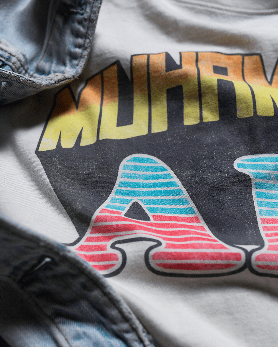Ali Vintage Throwback White Tee - Roots of Fight Canada
