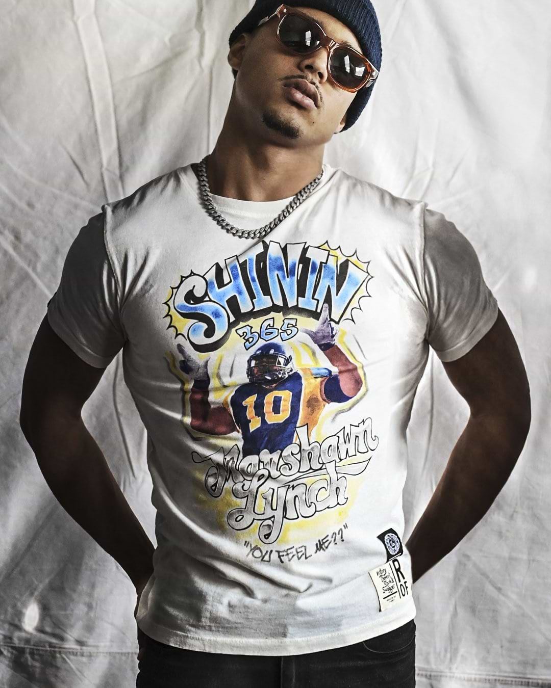 CAL - Marshawn Lynch Shinin' 365 White Tee - Roots of Fight Canada
