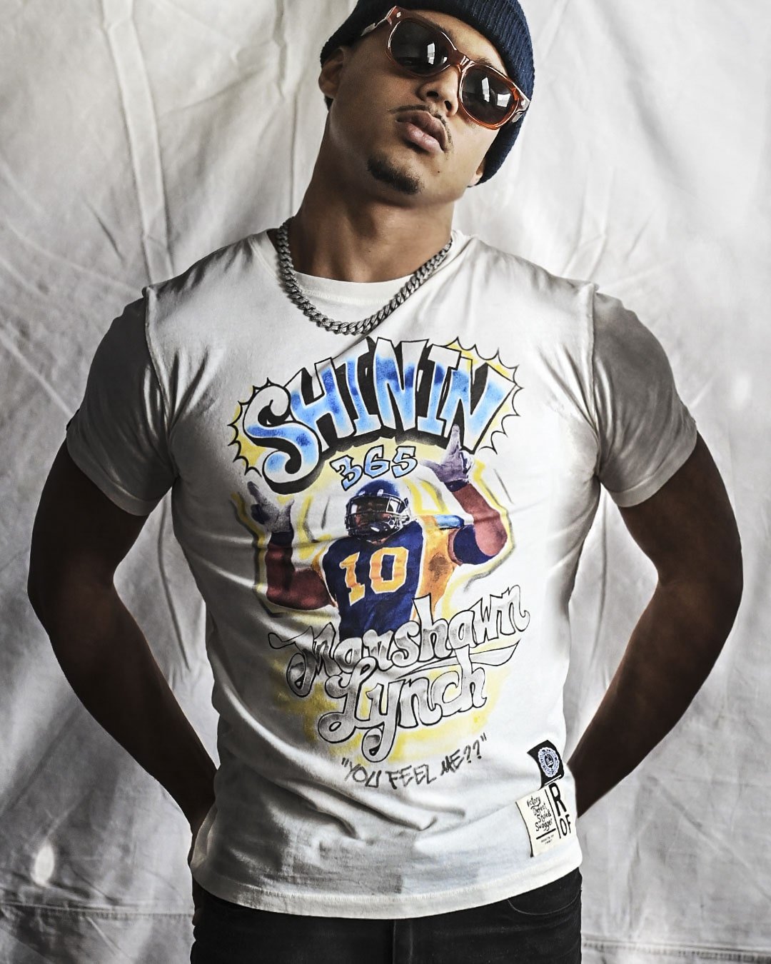 CAL - Marshawn Lynch Shinin' 365 White Tee - Roots of Fight Canada