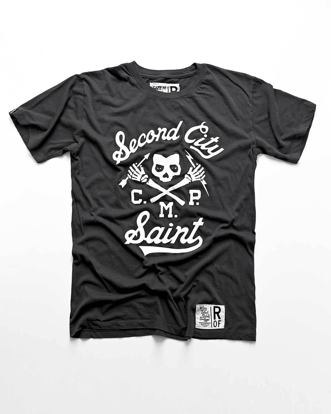 CM Punk 'Second City Saint' Black Tee - Roots of Fight Canada