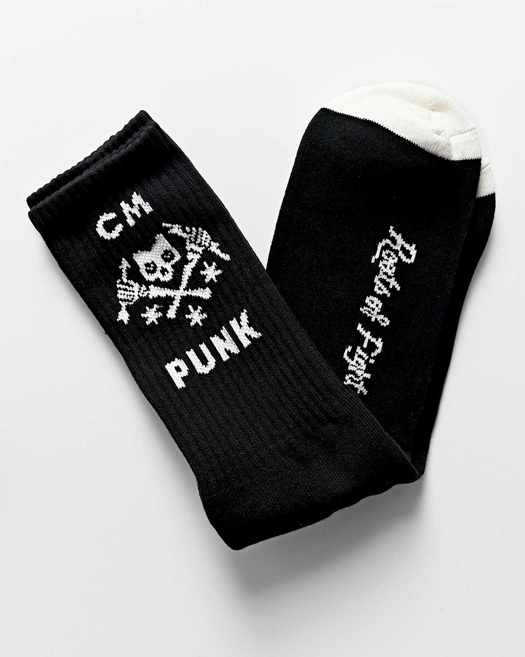 CM Punk Skull Black Socks - Roots of Fight Canada