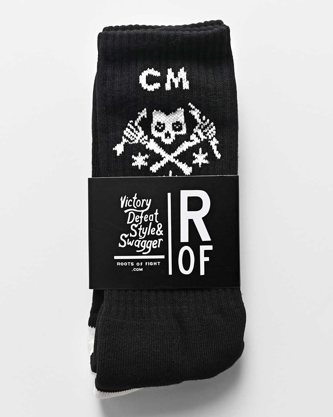 CM Punk Skull Black Socks - Roots of Fight Canada