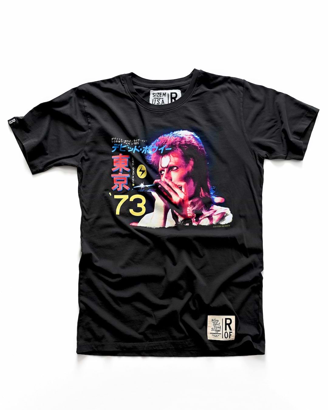 David Bowie 1973 Ziggy Stardust Black Tee - Roots of Fight Canada