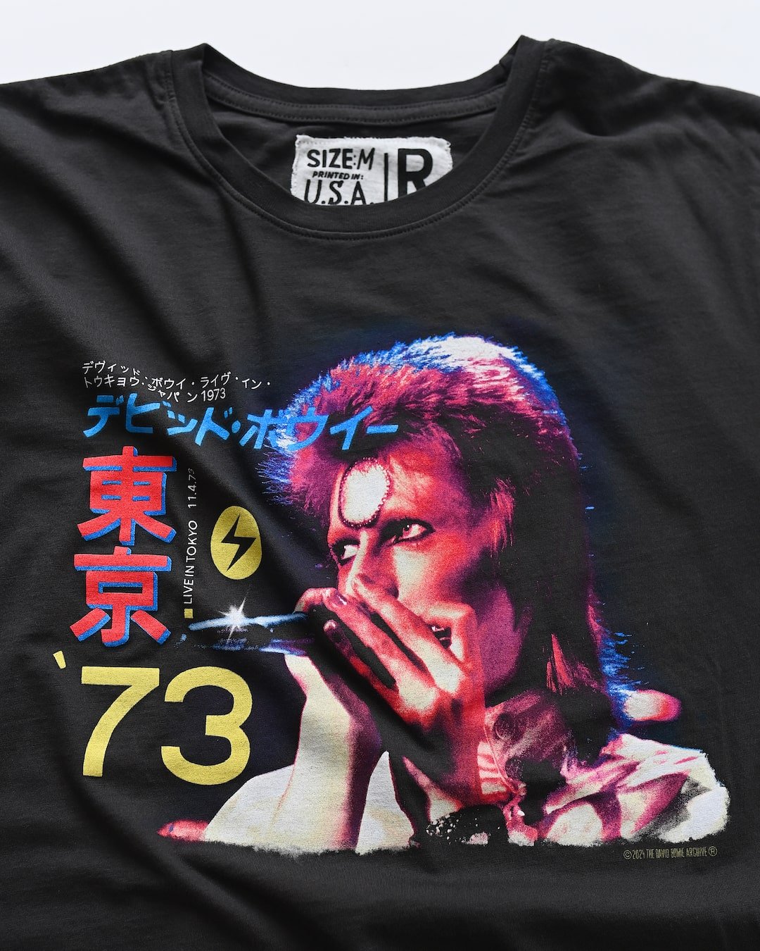 David Bowie 1973 Ziggy Stardust Black Tee - Roots of Fight Canada