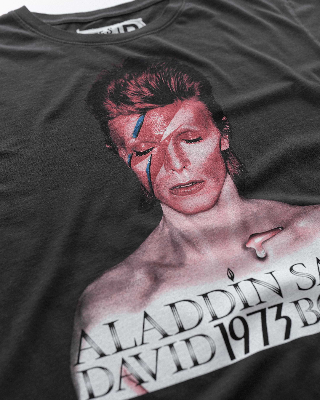 David Bowie Aladdin Sane '73 Black Tee - Roots of Fight Canada