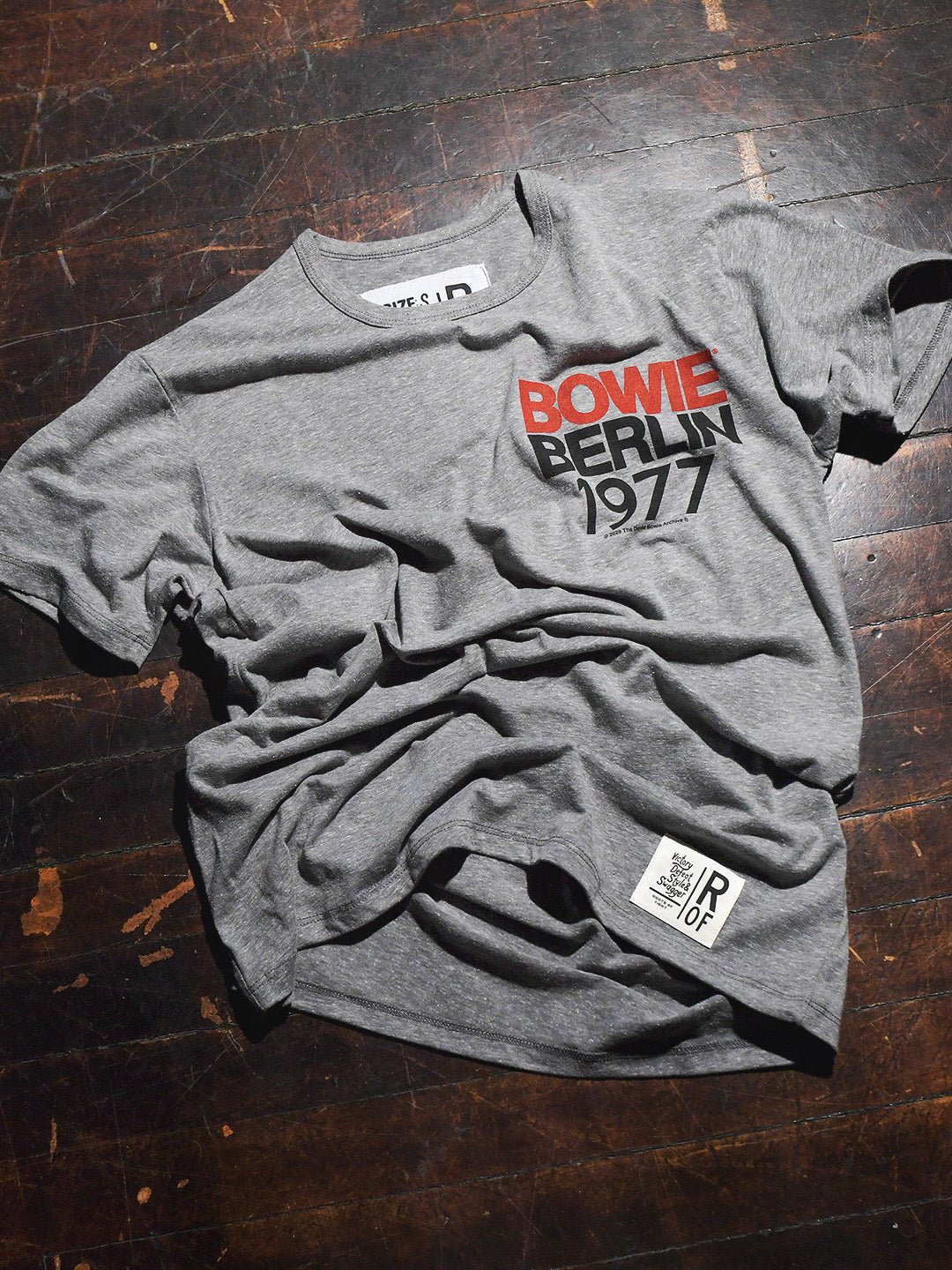 David Bowie Berlin '77 Grey Triblend Tee - Roots of Fight Canada