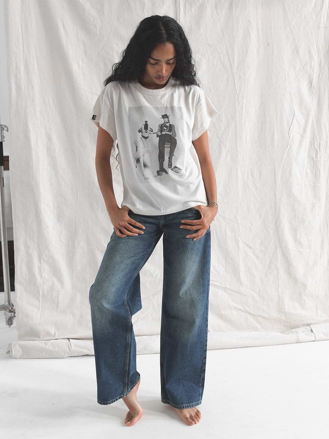 David Bowie Diamond Dogs Photo White Women's Tee - Roots of Fight Canada