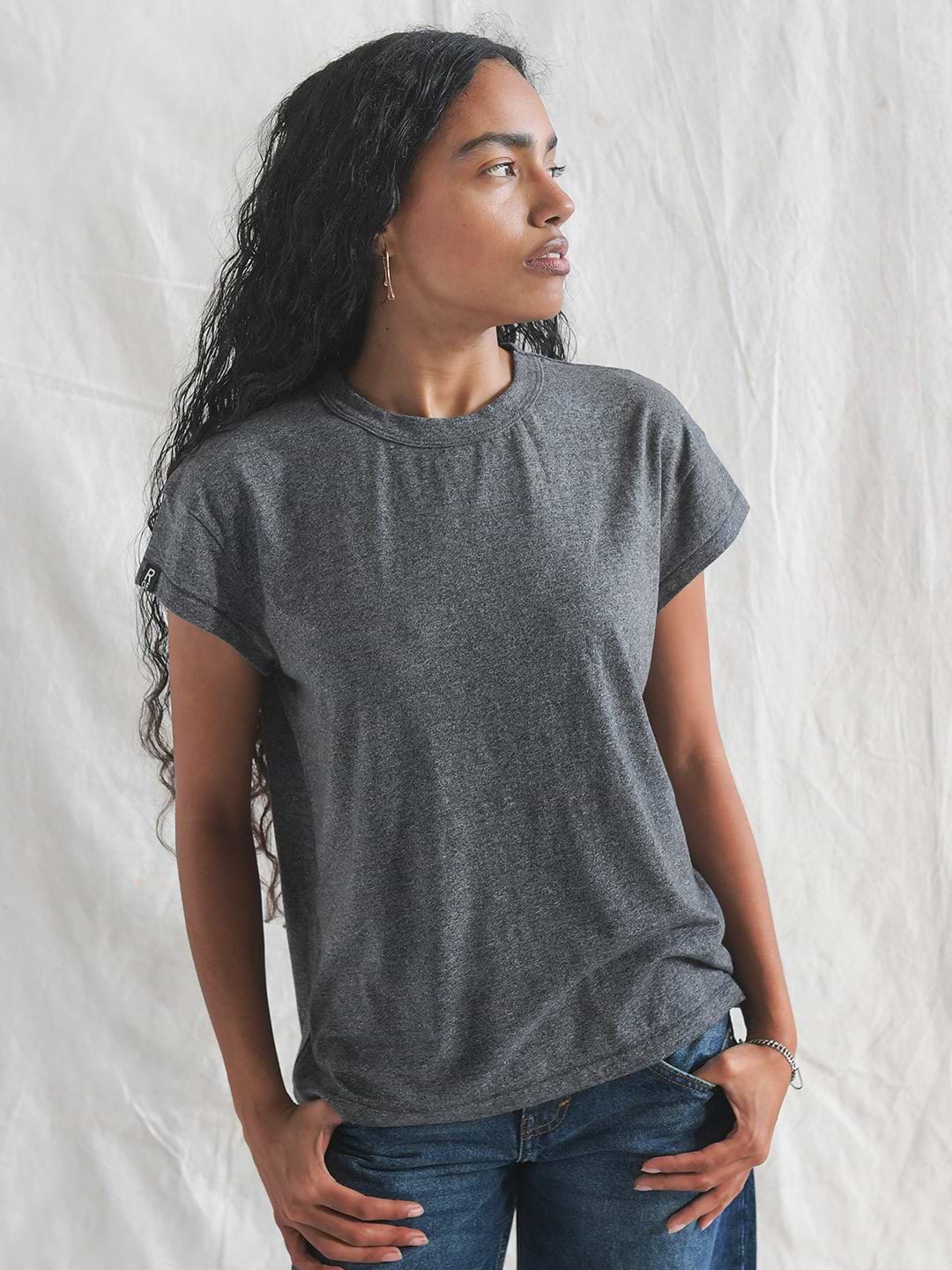Heather Black Women's Triblend Tee - Roots of Fight Canada