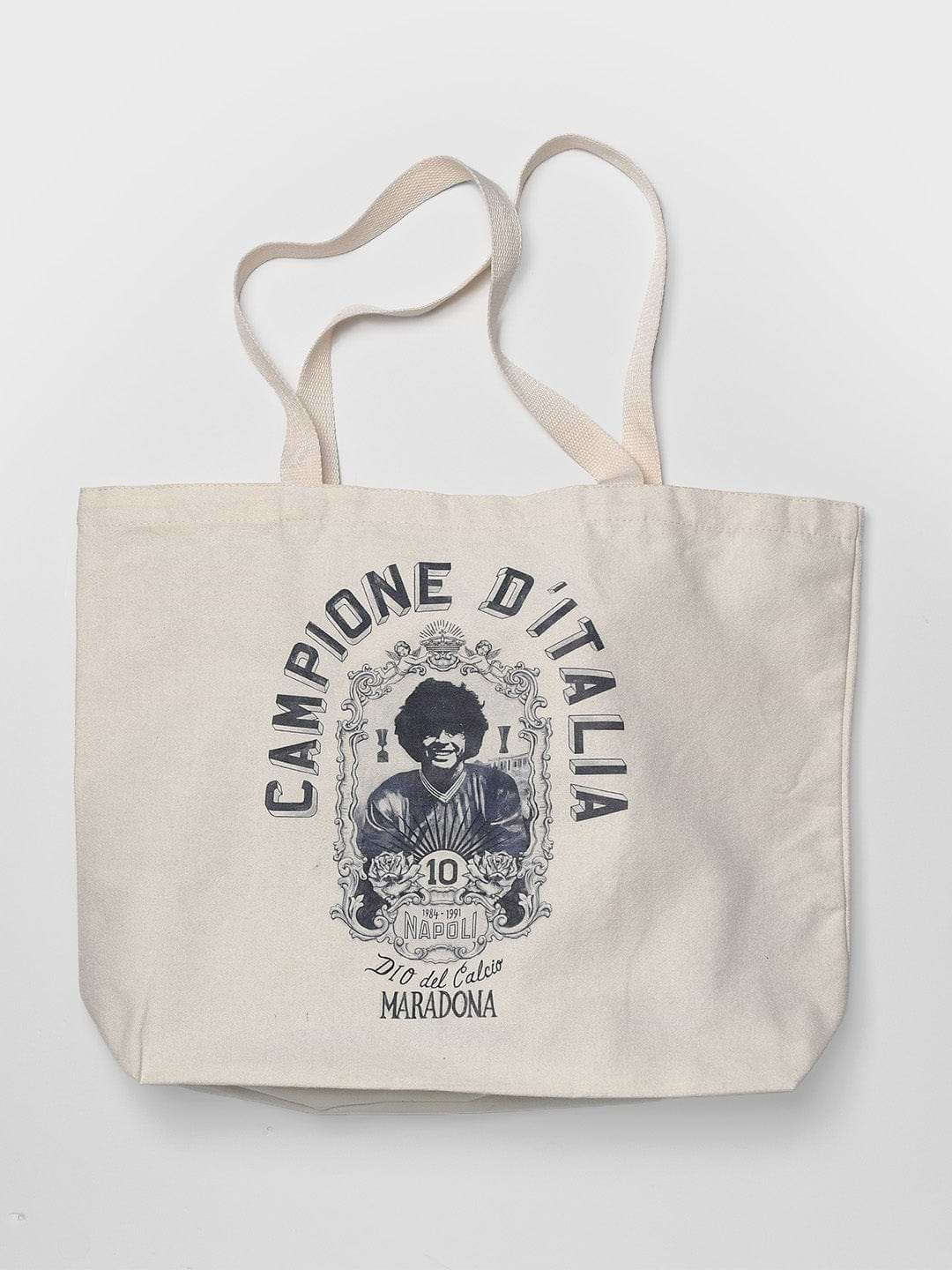 Maradona Campione D'Italia Ivory Tote Bag - Roots of Fight Canada