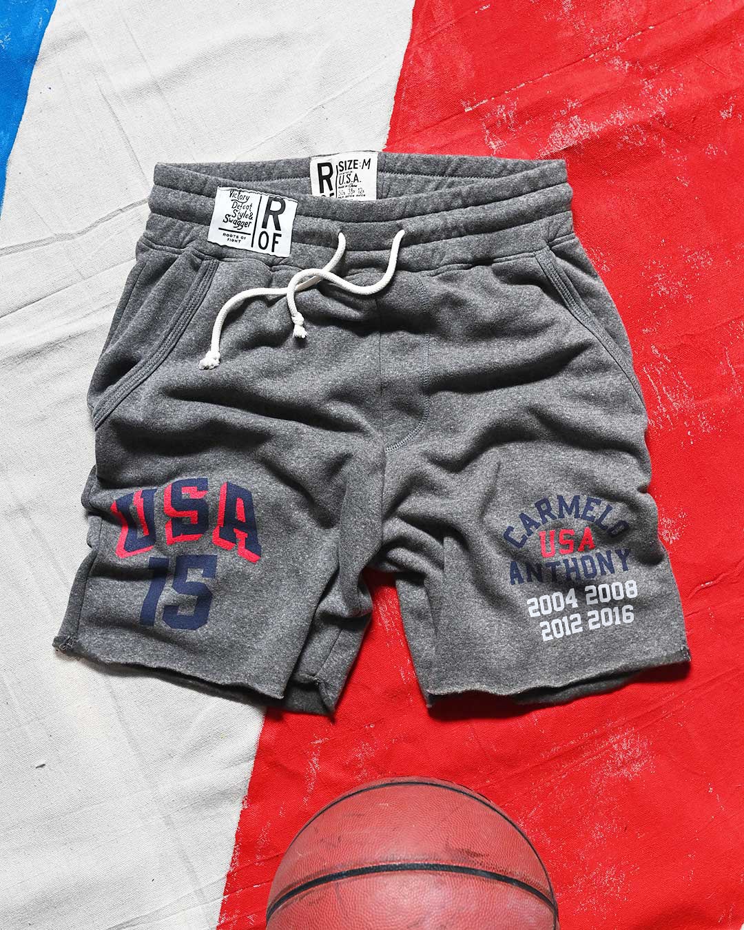 Melo Anthony Games USA Grey Shorts - Roots of Fight Canada