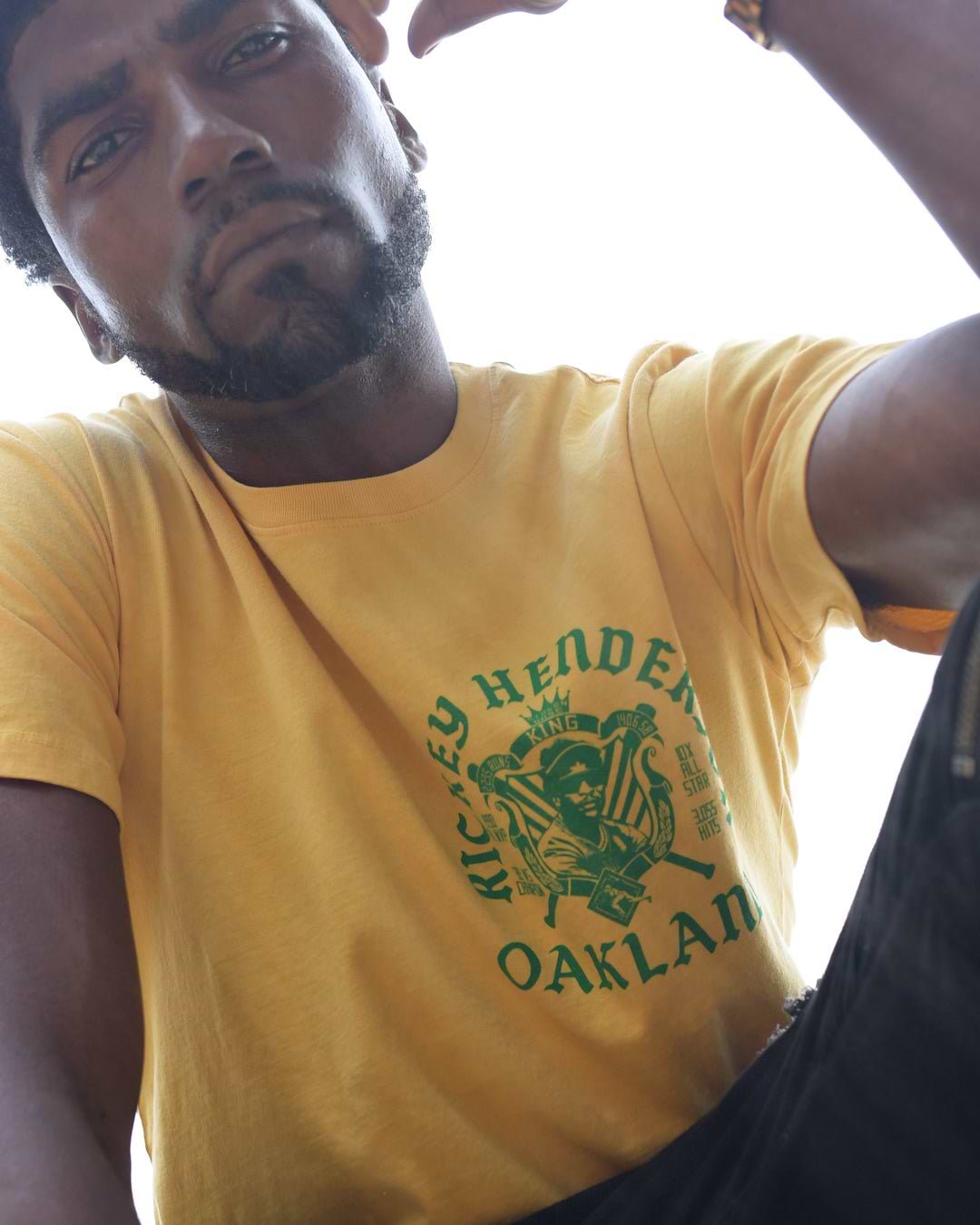 Rickey Henderson Stolen Base King Gold Tee - Roots of Fight Canada