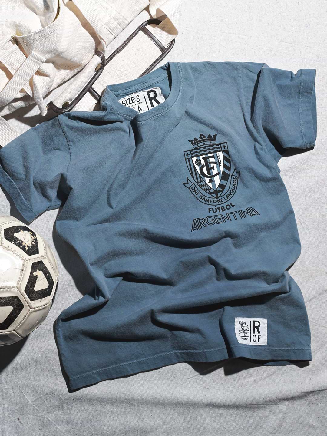 ROF - Argentina Fútbol One Language Blue Tee - Roots of Fight Canada