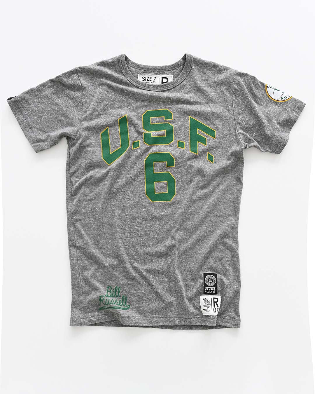 USF - Bill Russell #6 Grey Tee - Roots of Fight Canada