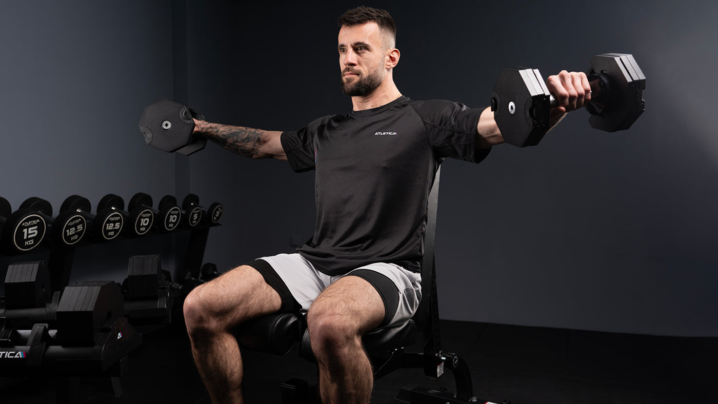 Training mit Hexagon Kurzhanteln im Home Gym