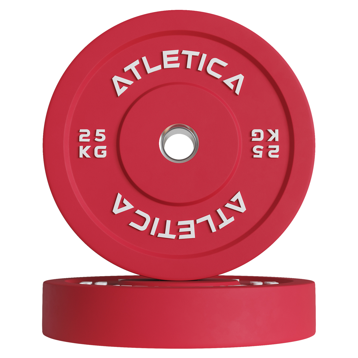 Bumper Plates, gummierte Hantelscheiben, 25kg Paar, in rot