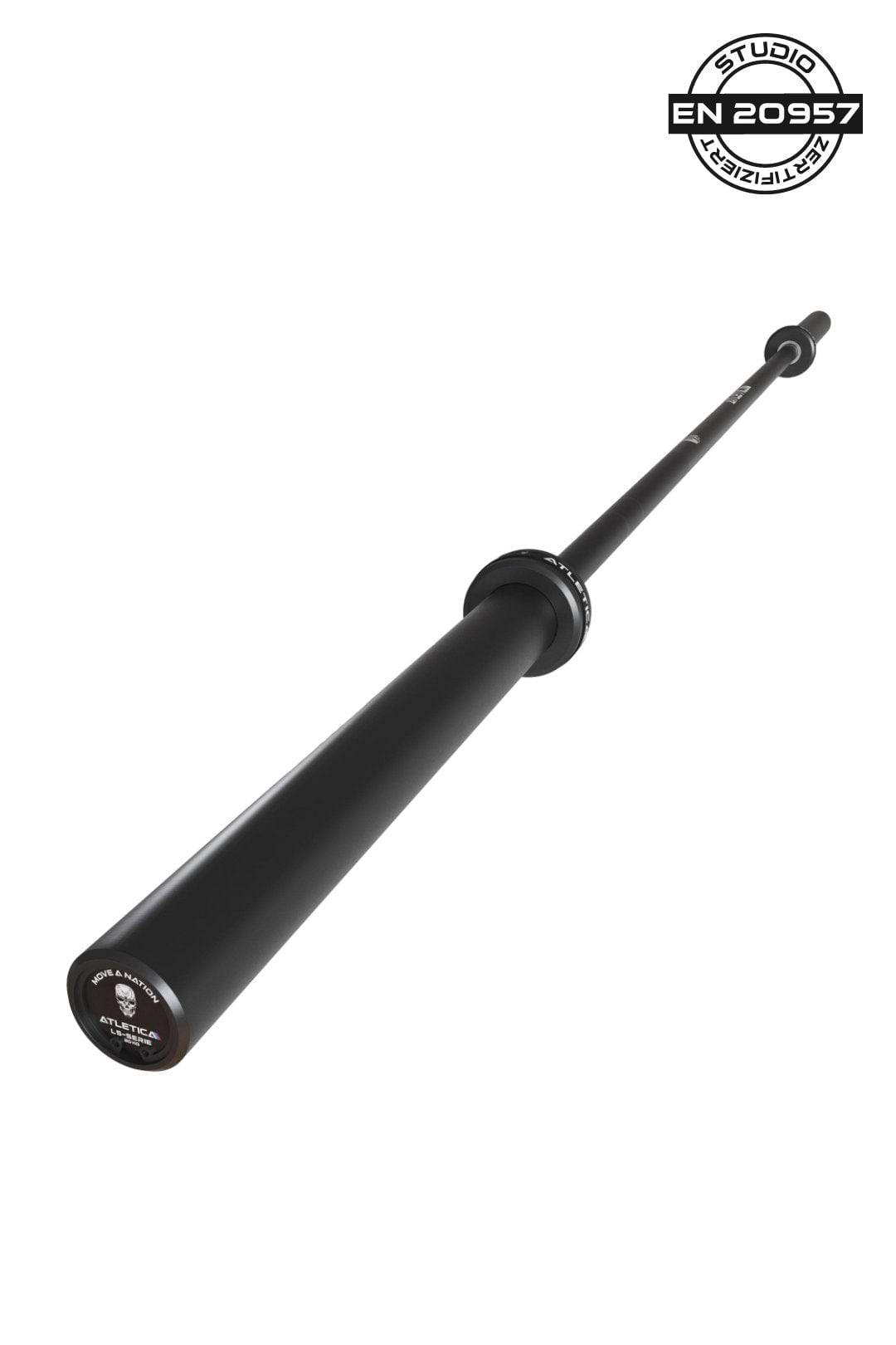 Langhantel für Weightlifting, Powerlifting und Functional Training, in schwarz, IPF- & IWF-Markierungen