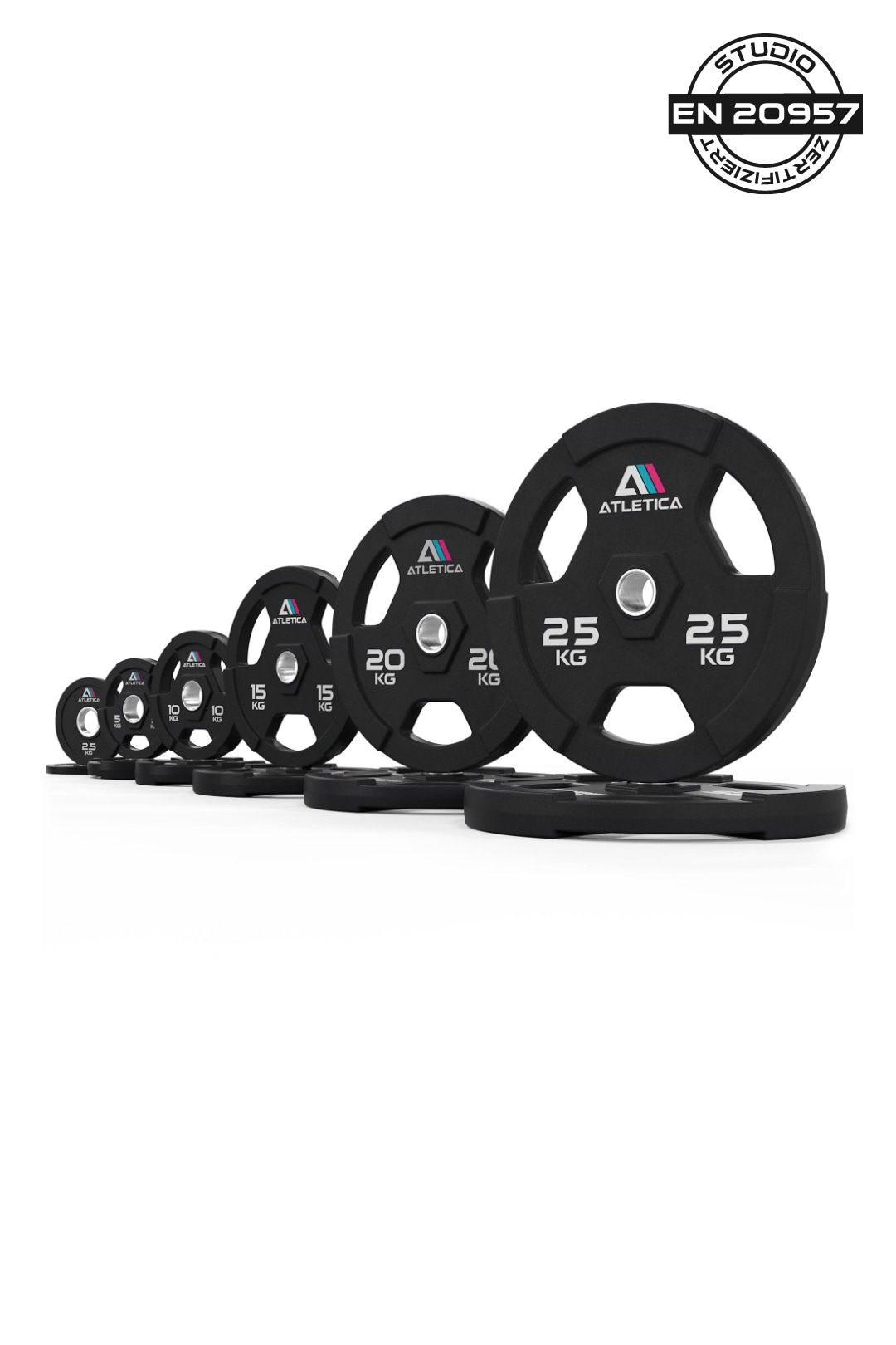 Gripper Plates Hantelscheiben mit Polyurethan-Ummantelung, Edelstahlring, langlebig, für ein Fitnesstraining mit Langhantel