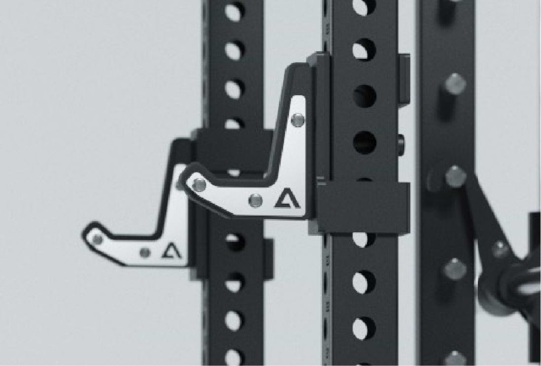 hochwertige J-Hooks auf dem R8 Commander Power Rack