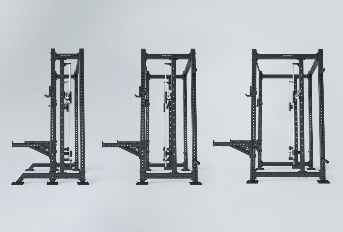 Drei Käfig-Tiefen am R8 Power Rack Spectre