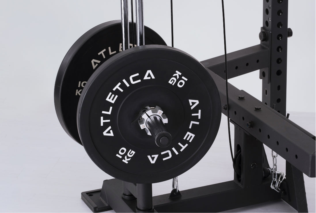 R8 Blaster Power Rack: Latzug kompatibel mit 30/50 mm Scheiben