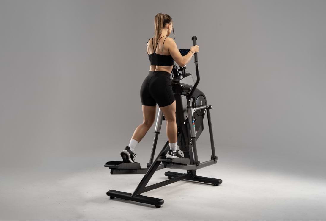 Stride Ergometer: Patentierte dreistufige Schrittlängenverstellung 