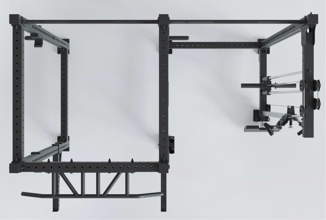 Power Rack mit Kabelzug-Anbau R8 Drift: 123 cm Käfigtiefe 