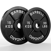 Classic Iron halterschijven 15 kg paar ATLETICA voor krachttraining