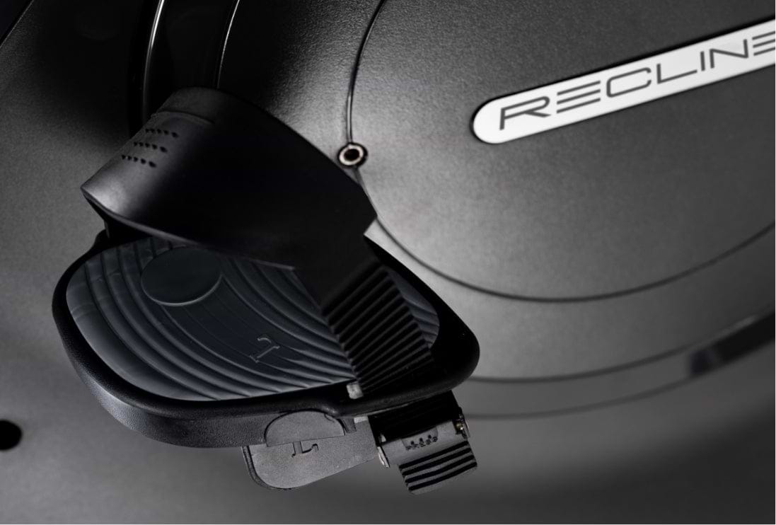 Antirutschmatte in den Pedalen und Herzfrequenz Sensor 