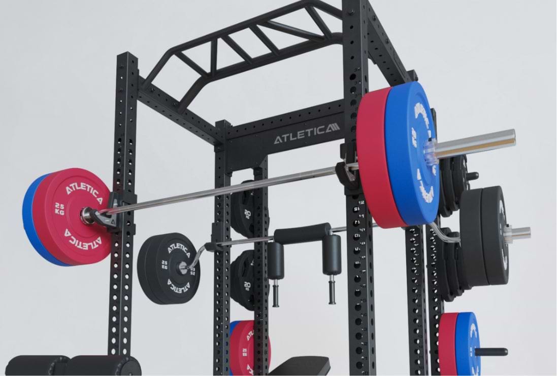 Power Rack R8 Apache mit Safety Straps, Bar Holder, sechs Weight Pins und einer Klimmzugstange