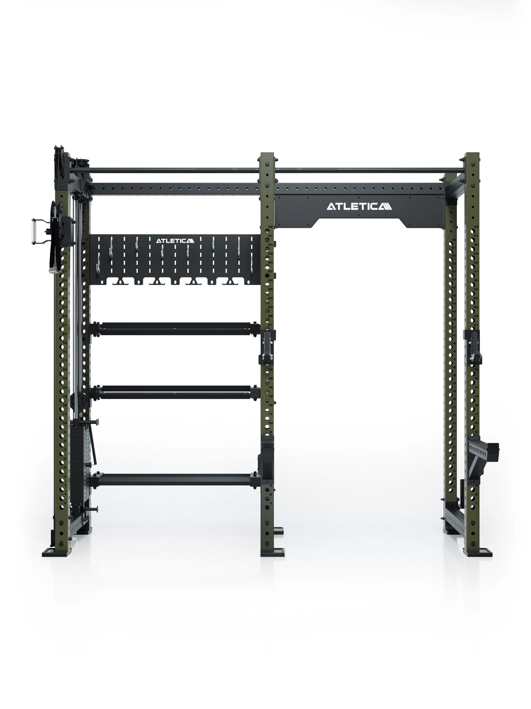 Power Rack R8 Falcon in Military Green, mit Storage-System