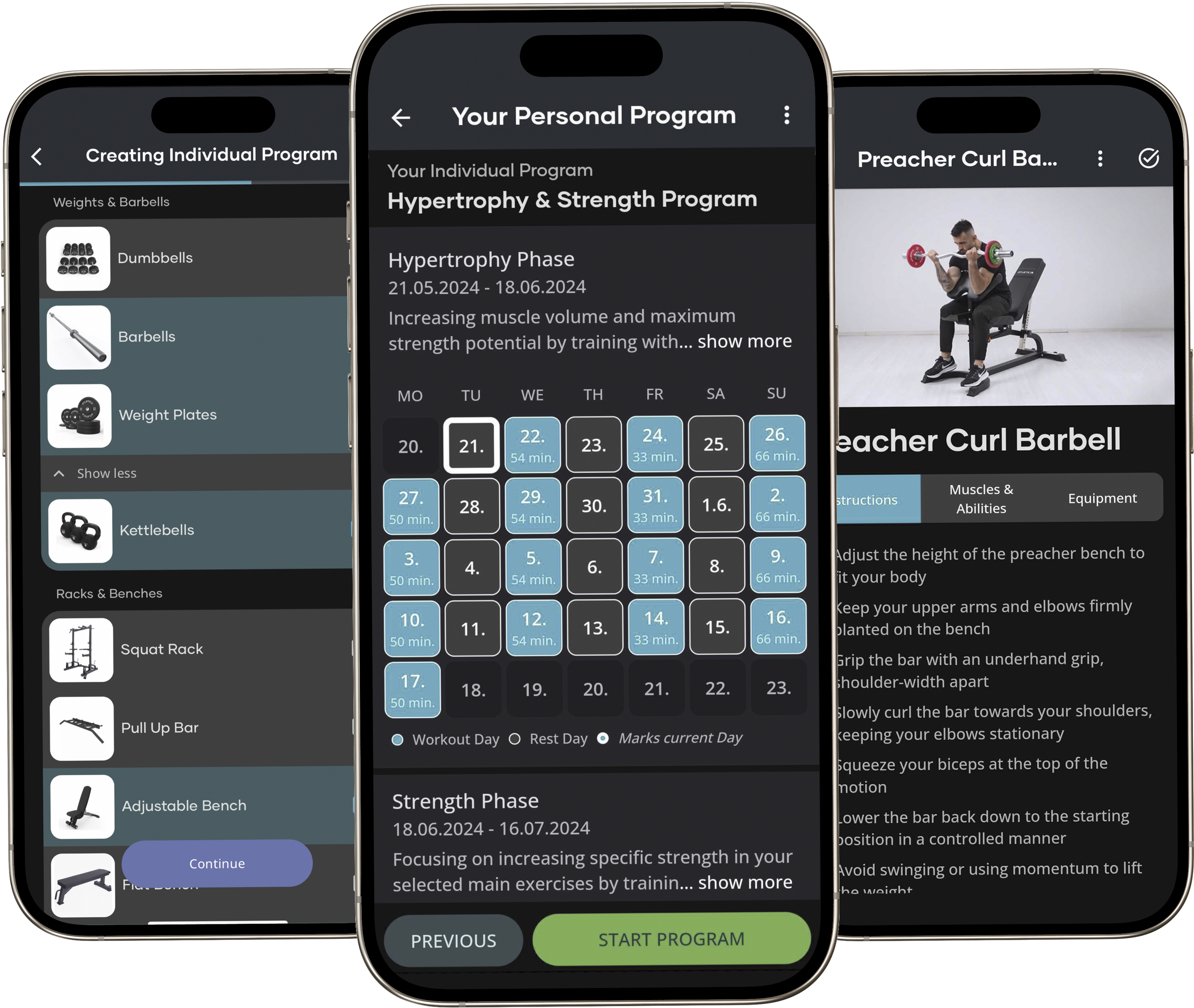 kostenlose Trainingsapp von Atletica
