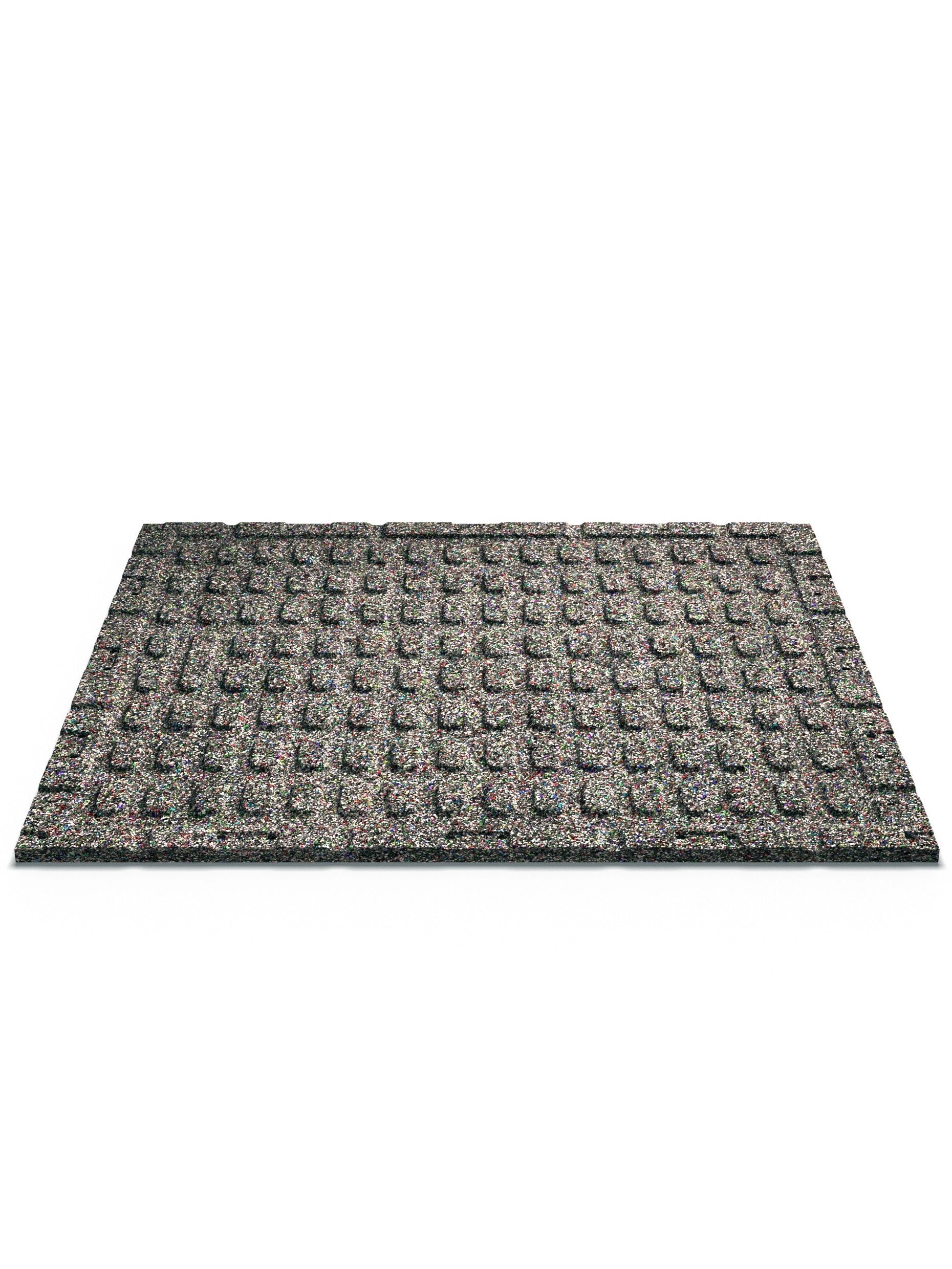 BlockProtect 100x100cm 20mm Bodenschutzmatte für HomeGym und Fitnessstudio | Dämpfend für Drops