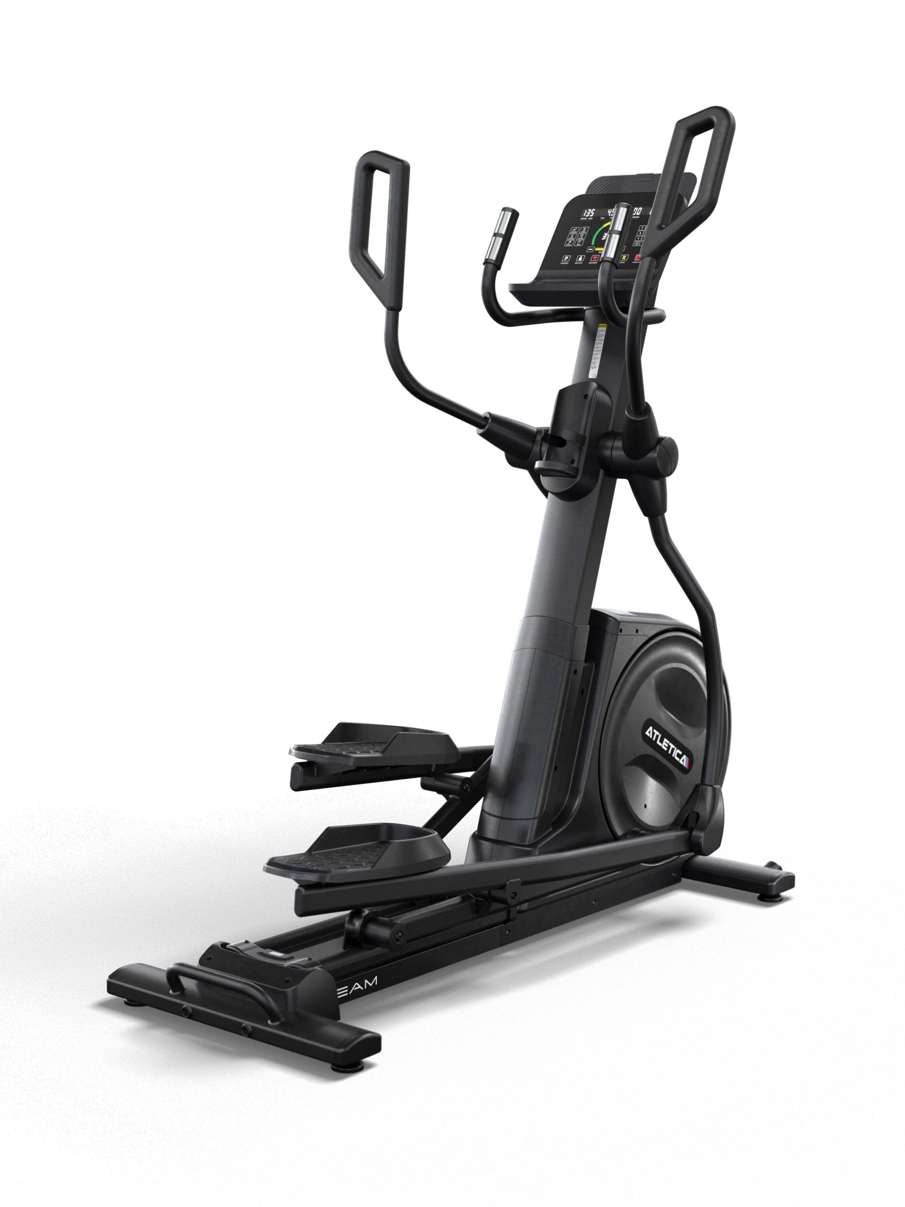 Crosstrainer Cardiogerät Beam: Neues Heimtrainer Modell 2025 | Fitnessstudio Look & Feel | Ellipsentrainer in premium Qualität und Konnektivität | 15'' Zoll LED Matrix Cockpit | Polar Chipset