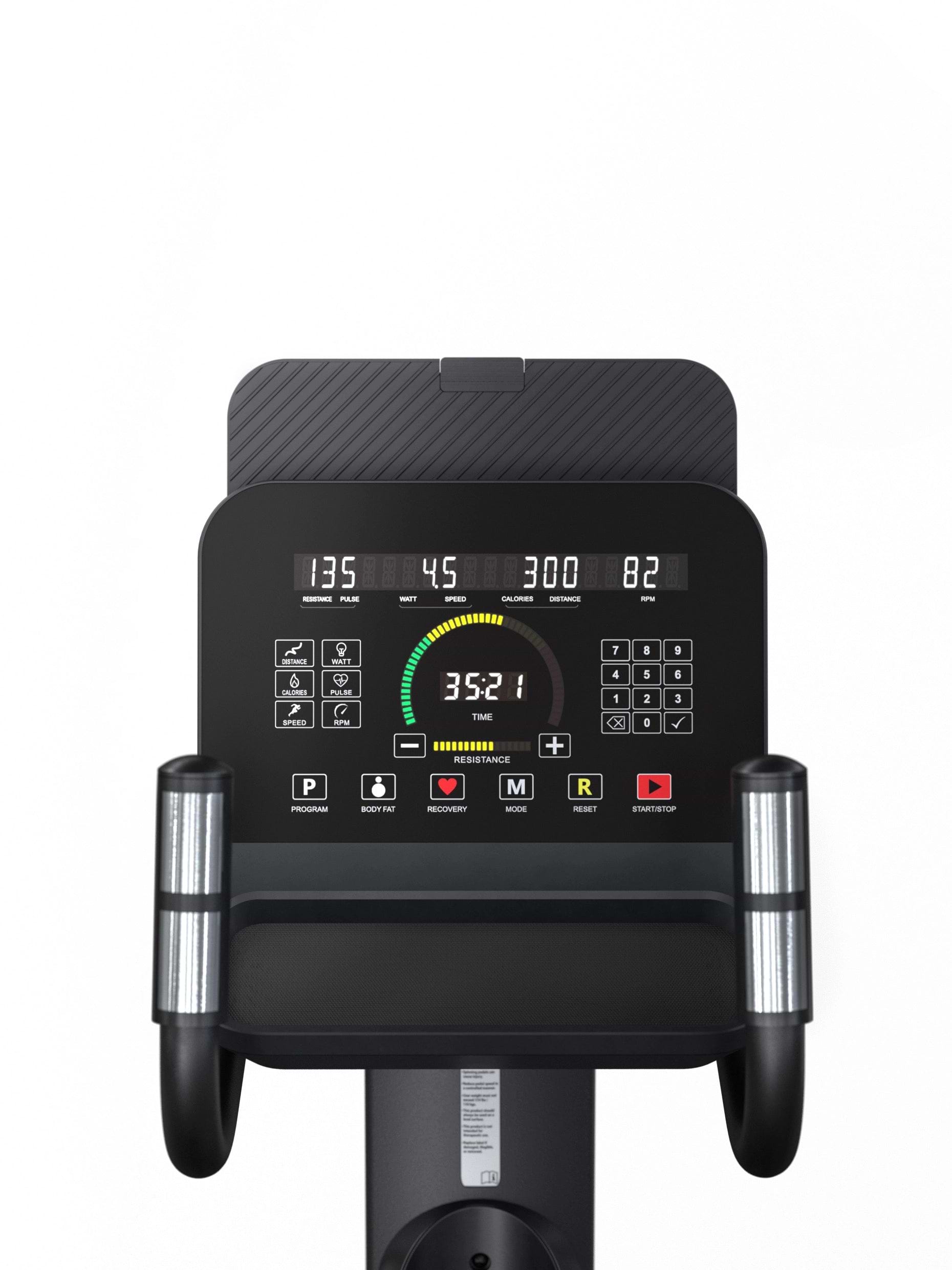 Crosstrainer Cardiogerät Beam: Neues Heimtrainer Modell 2025 | Fitnessstudio Look & Feel | Ellipsentrainer in premium Qualität und Konnektivität | 15'' Zoll LED Matrix Cockpit | Polar Chipset