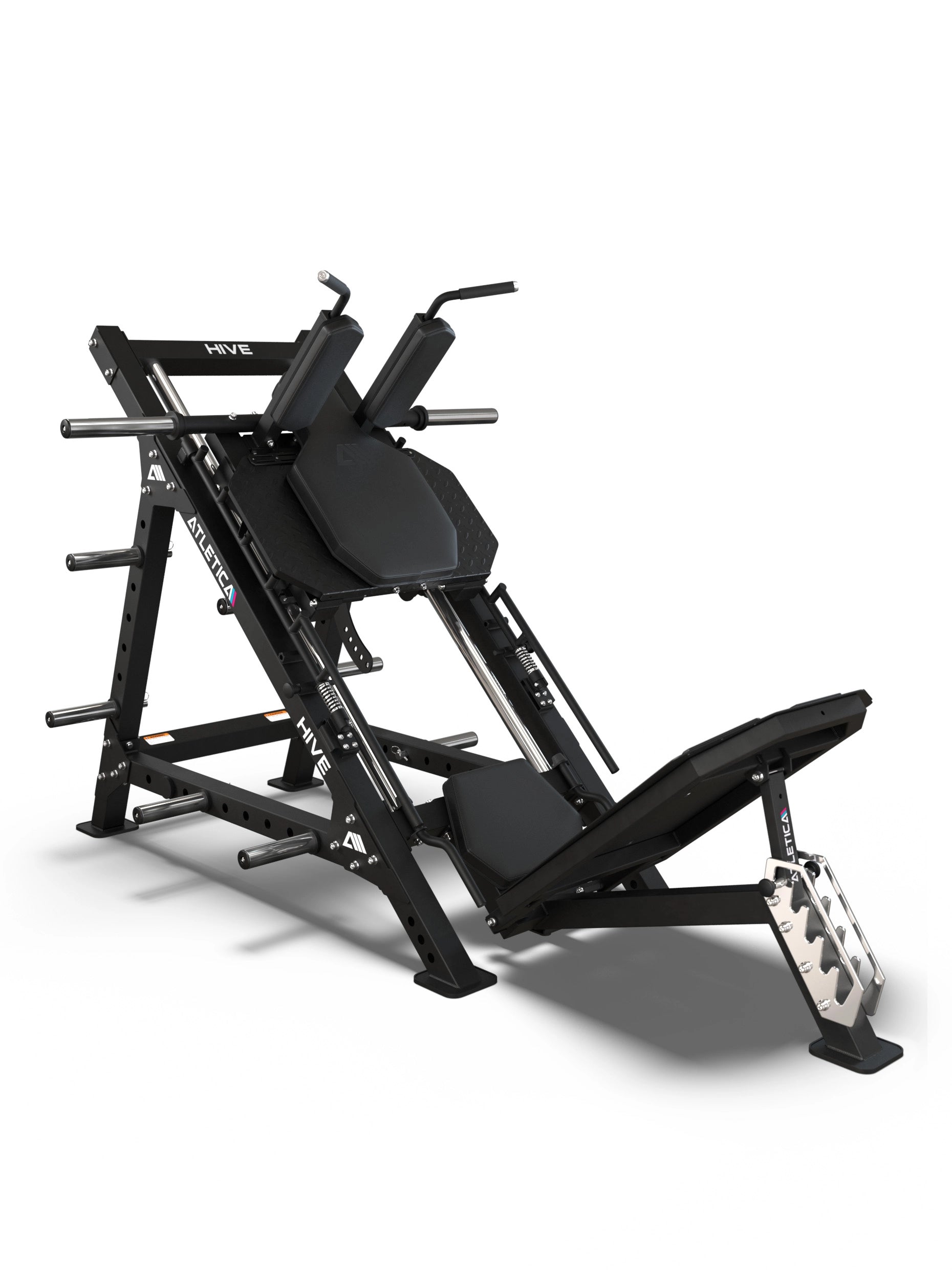 HIVE Beinpresse von Atletica: Robuste Sitz-, Rücken- und Schulterpolster