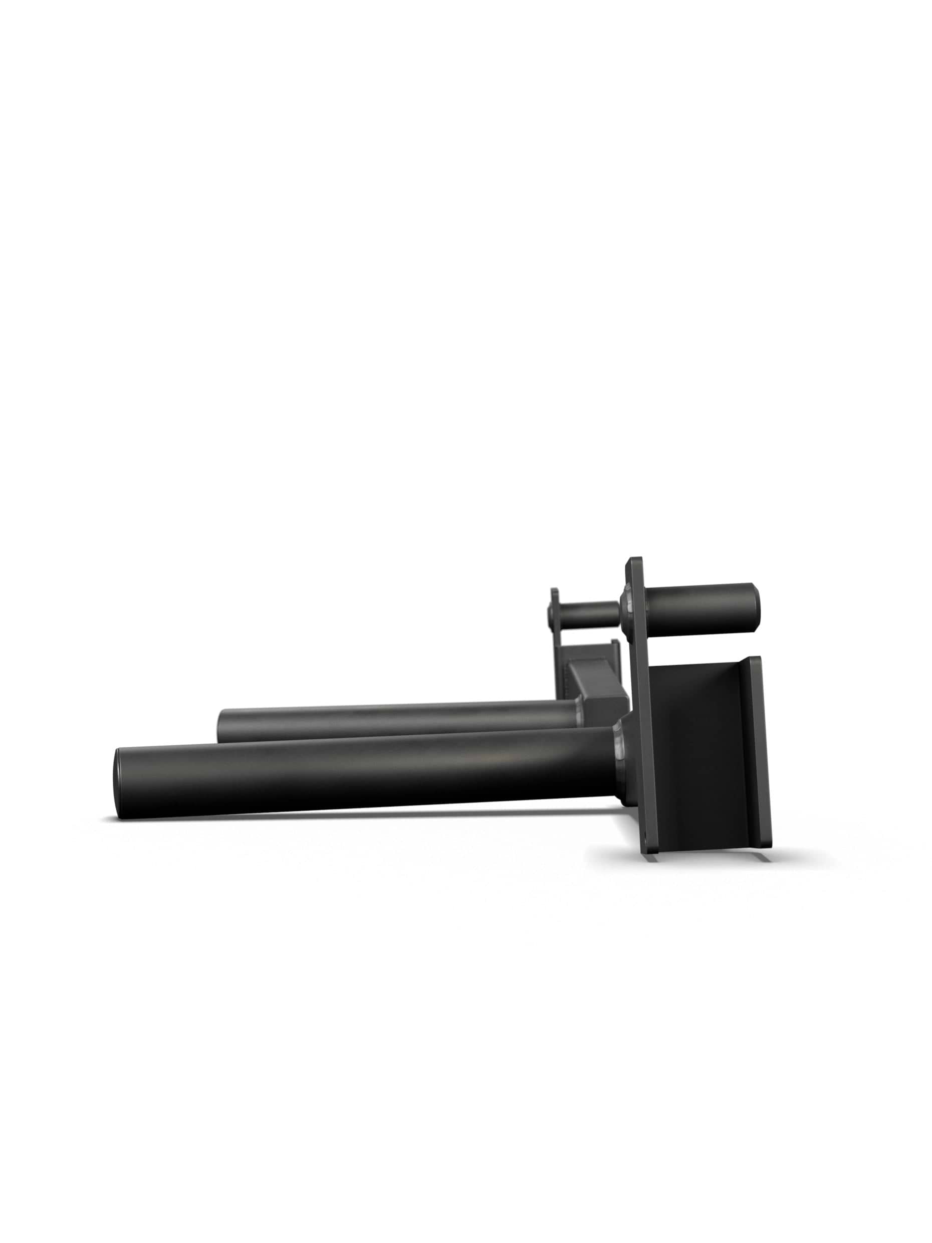 ATLETICA R5 Dip Bar – detail view of the Befestigungssystems at the Power Rack for safe Assembly