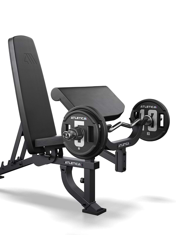 ATLETICA B2 Fullbody verstelbare halterbank met ArmMaster optie en Gripper schijven voor bicepstraining